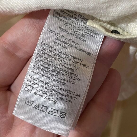 MADEWELL Relaxed Henley T-shirt Bright Ivory Women’s Size XS - Picture 6 of 7